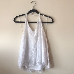 Love Fire - worn once open drape back tank